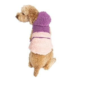 Pink & purple Sherpa Dog Hoodie